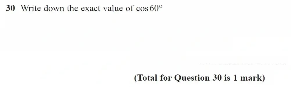 Question 30 - GCSE Edexcel Foundation Maths Past Paper 1 June 2023