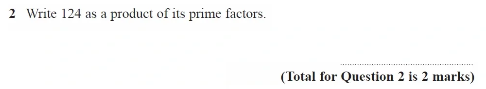 Question 02 - GCSE Edexcel Higher Maths Past Paper 1 (Non-Calculator) - June 2022