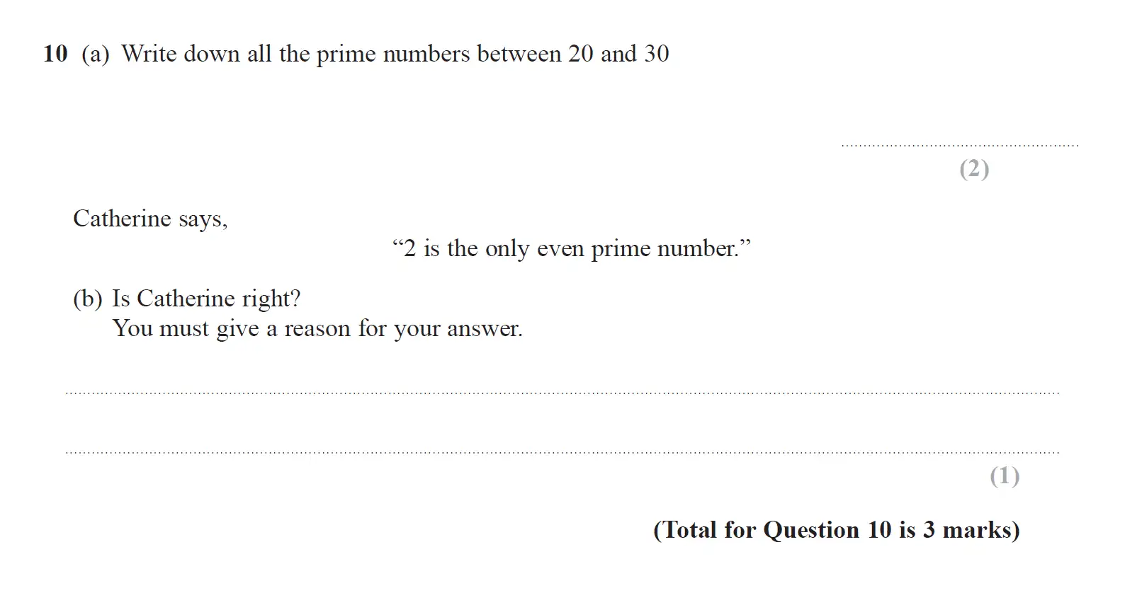 Question 10 - GCSE Edexcel Foundation Maths Past Paper 2 (Calculator) - June 2018