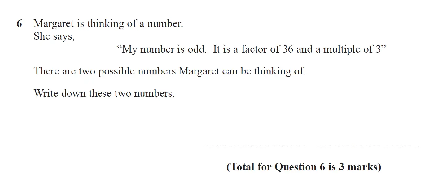 Question 6 - GCSE Edexcel Foundation Maths Past Paper 2 (Calculator) - June 2018