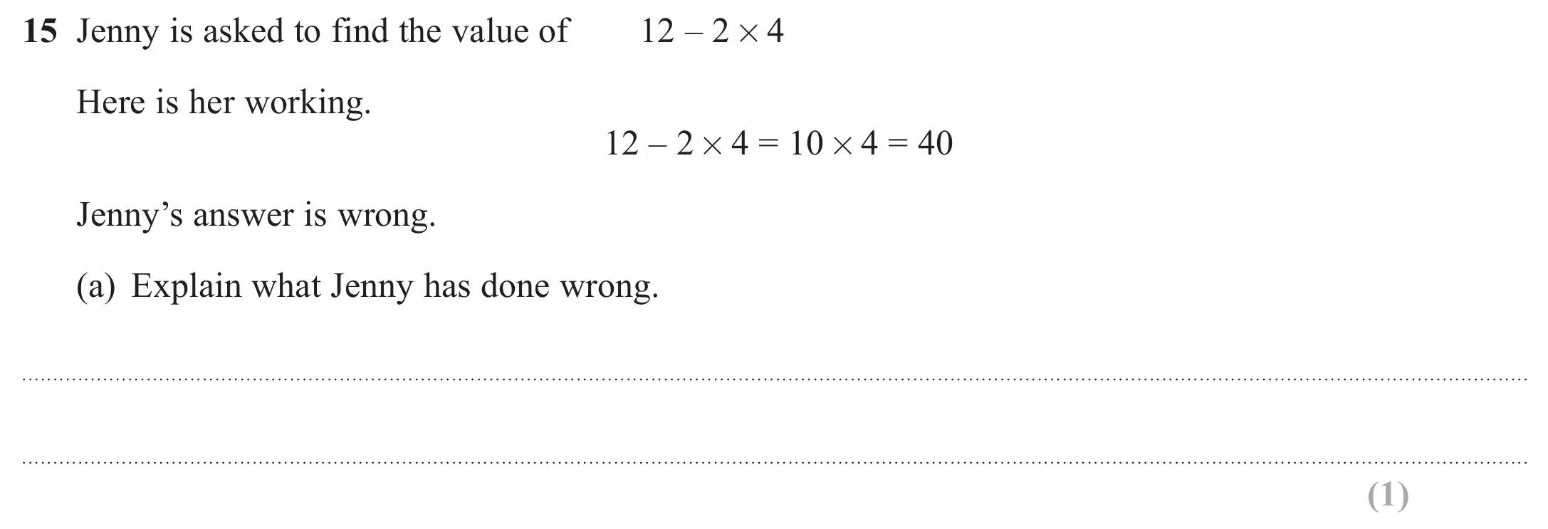 Question 15(a) - GCSE Edexcel Foundation Maths Past Paper 3 (Calculator) - June 2018