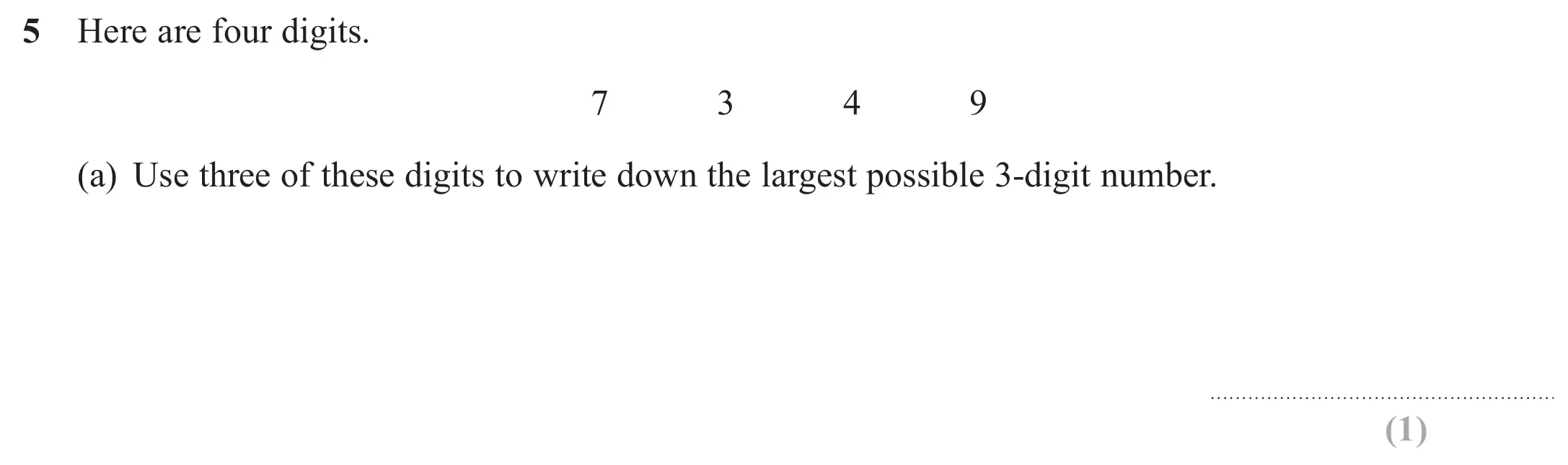 Question 5(a) - GCSE Edexcel Foundation Maths Past Paper 3 (Calculator) - June 2018