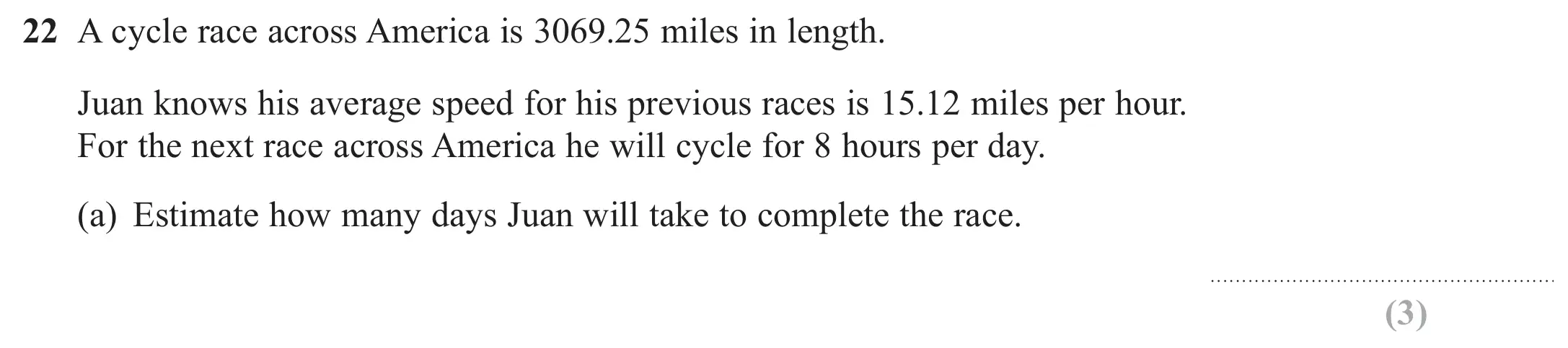 Question 22(a) - GCSE Edexcel Foundation Maths Past Paper 1 (Non-Calculator) - June 2018