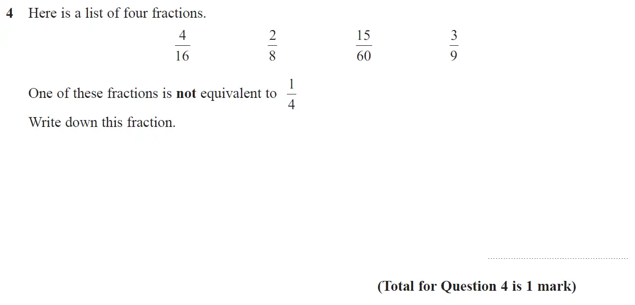 Question 4 - GCSE Edexcel Foundation Maths Past Paper 1 (Non-Calculator) - June 2018