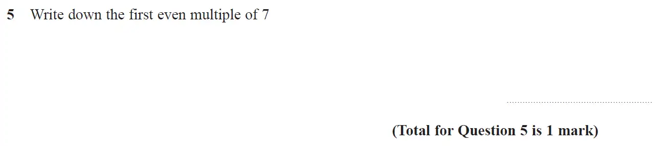 Question 5 - GCSE Edexcel Foundation Maths Past Paper 1 (Non-Calculator) - June 2018