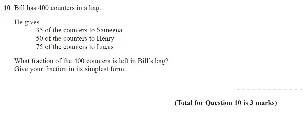 Question 10 - GCSE Edexcel Foundation Maths Past Paper 3 (Calculator) - June 2019