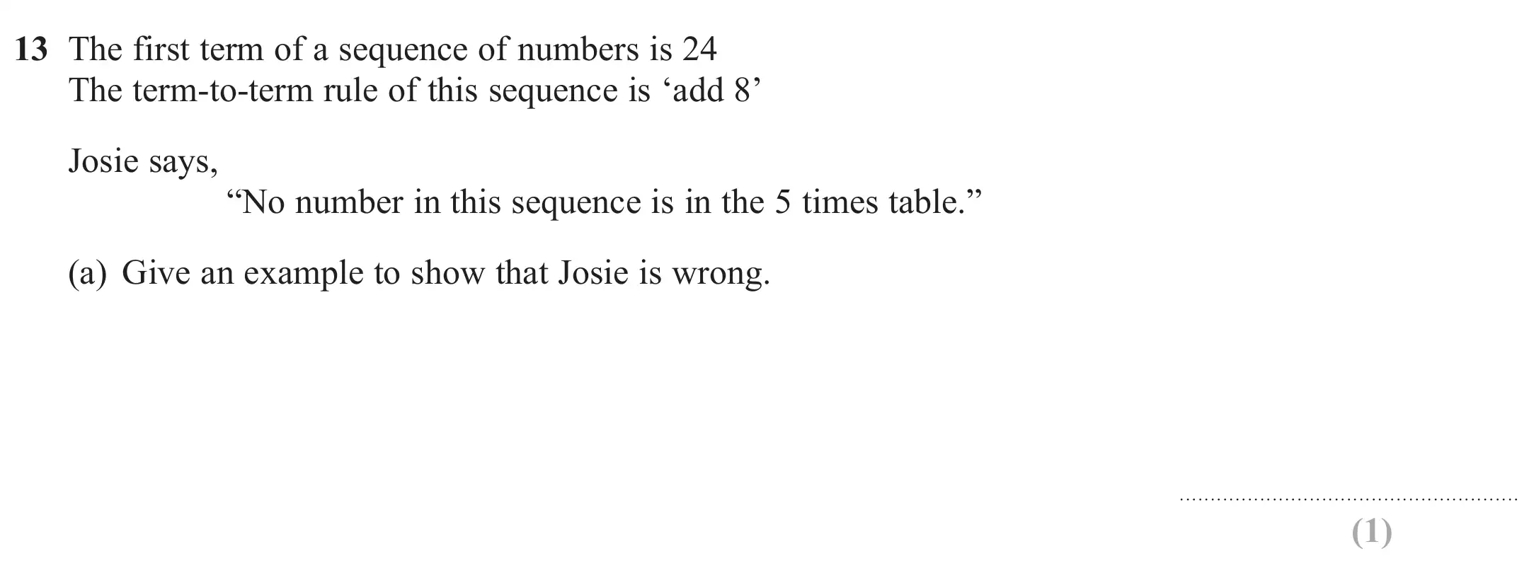 Question 13(a) - GCSE Edexcel Foundation Maths Past Paper 3 (Calculator) - June 2019