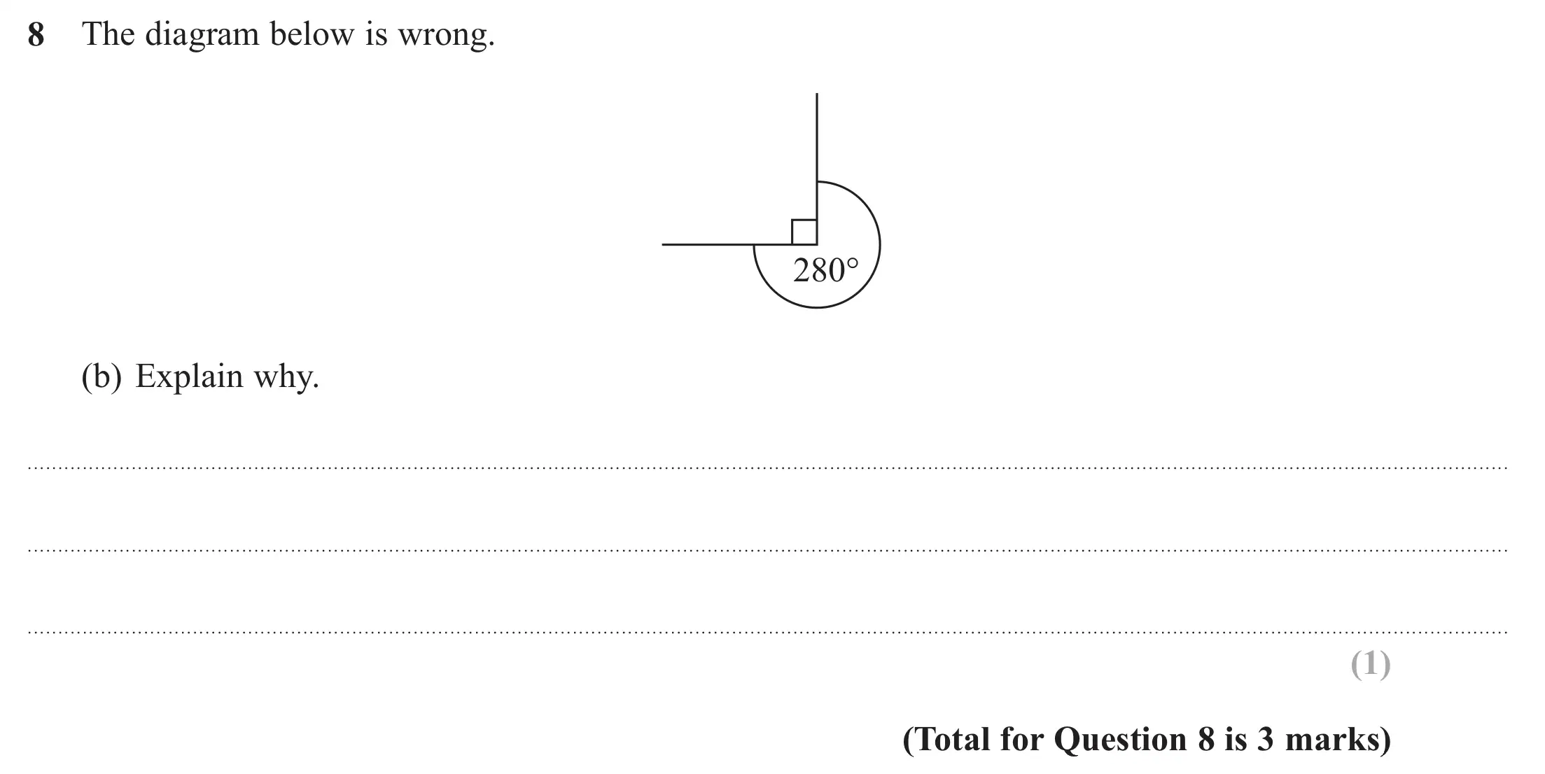 Question 8(b) - GCSE Edexcel Foundation Maths Past Paper 2 (Calculator) - June 2020