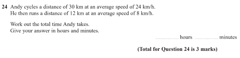 Question 24 - GCSE Edexcel Foundation Maths Past Paper 3 (Calculator) - June 2020