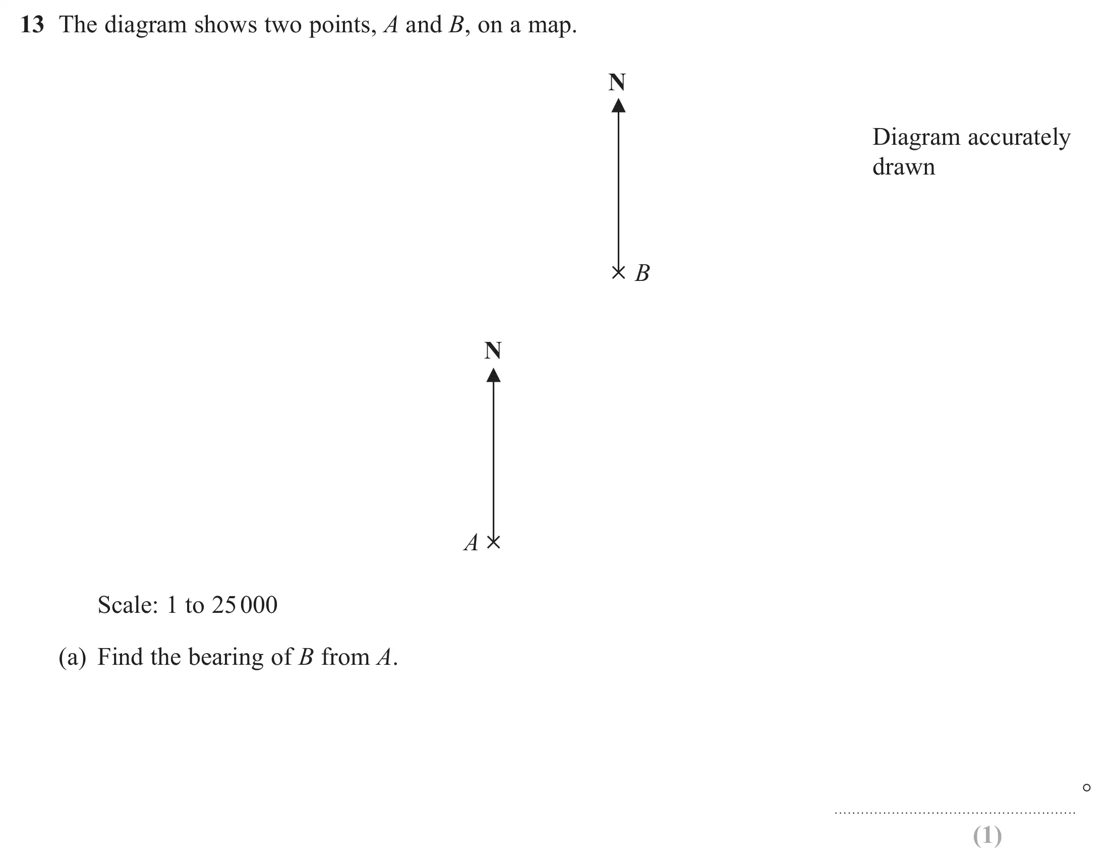 Question 13(a) - GCSE Edexcel Foundation Maths Past Paper 1 (Non-Calculator) - June 2020