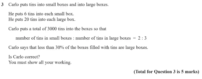 Question 4 - GCSE Edexcel Higher Maths Past Paper 2 (Calculator) - June 2020