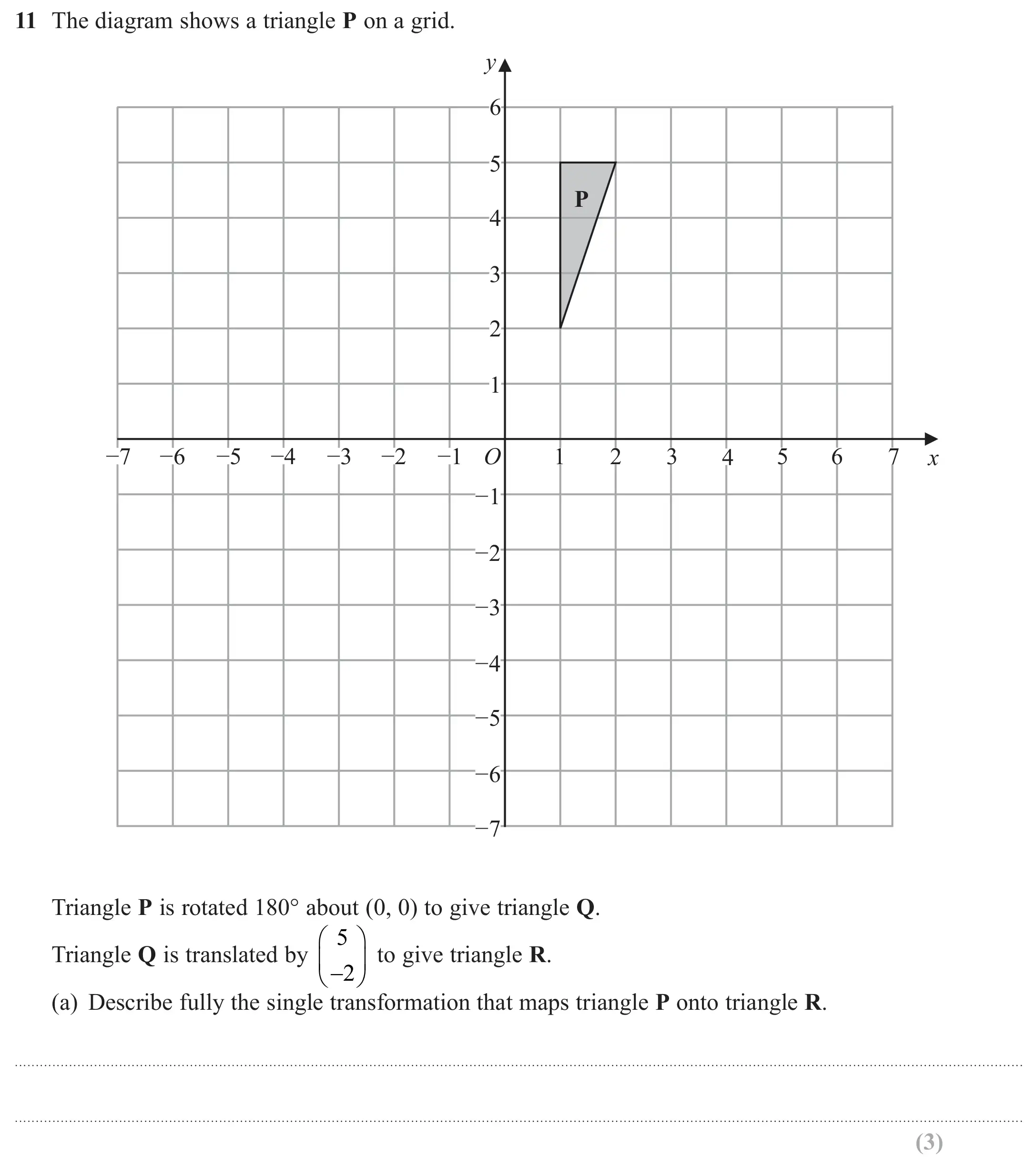 Question 11(a) - GCSE Edexcel Higher Maths Past Paper 3 (Calculator) - June 2020