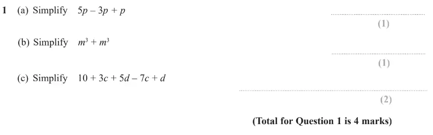 Question 1 - GCSE Edexcel Foundation Maths Past Paper 2 (Calculator) - June 2017