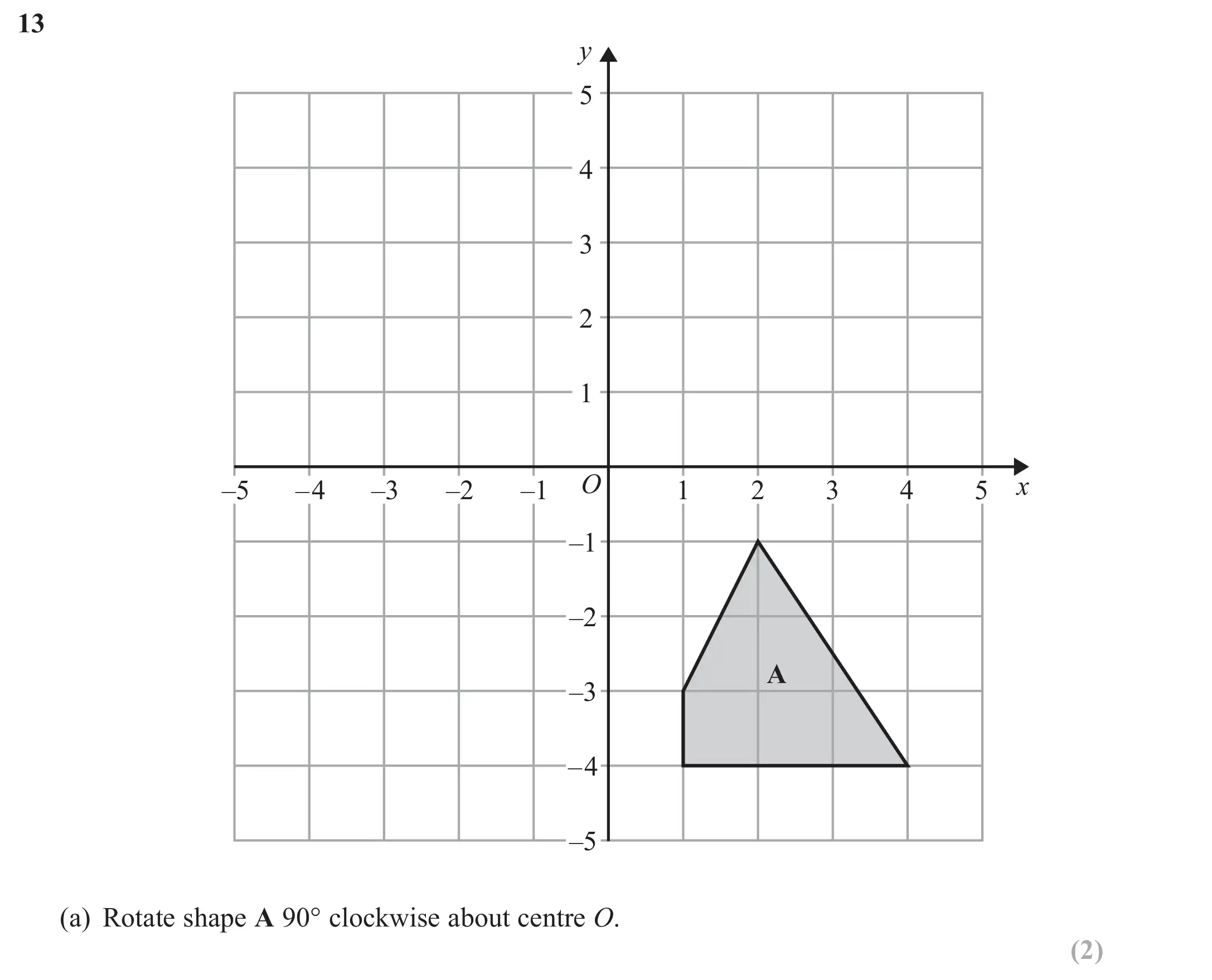 Question 13(a) - GCSE Edexcel Foundation Maths Past Paper 2 (Calculator) - June 2017