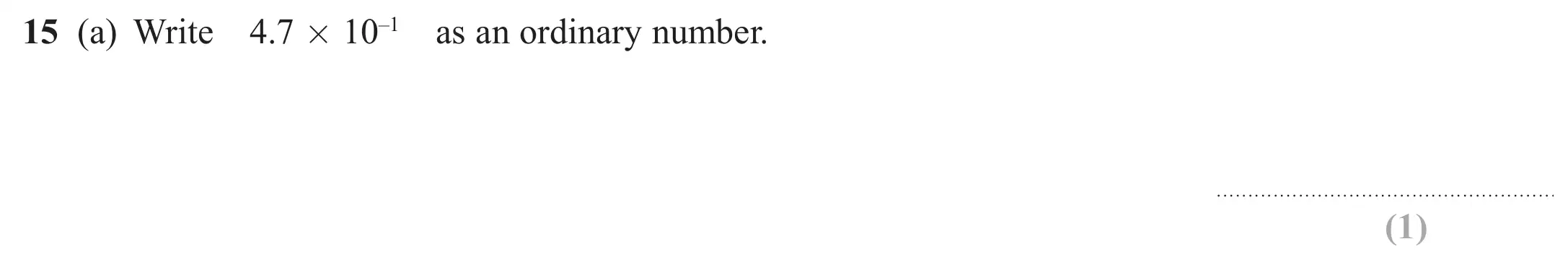 Question 15(a) - GCSE Edexcel Foundation Maths Past Paper 2 (Calculator) - June 2017