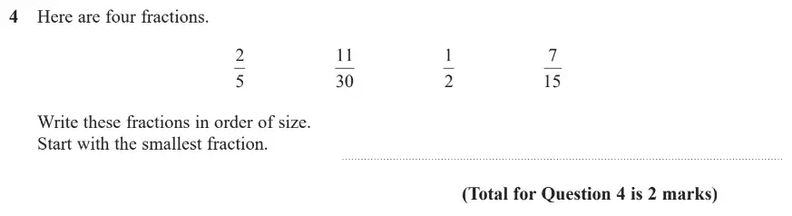 Question 4 - GCSE Edexcel Foundation Maths Past Paper 2 (Calculator) - June 2017
