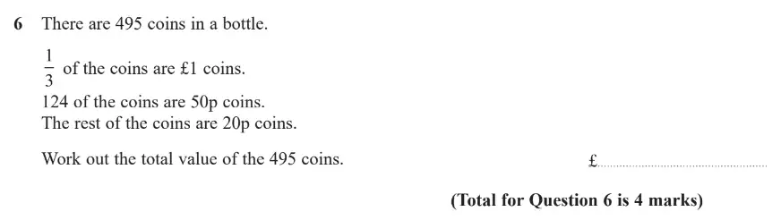 Question 6 - GCSE Edexcel Foundation Maths Past Paper 2 (Calculator) - June 2017