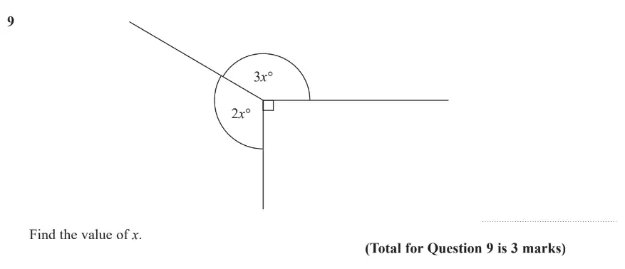 Question 9 - GCSE Edexcel Foundation Maths Past Paper 2 (Calculator) - June 2017