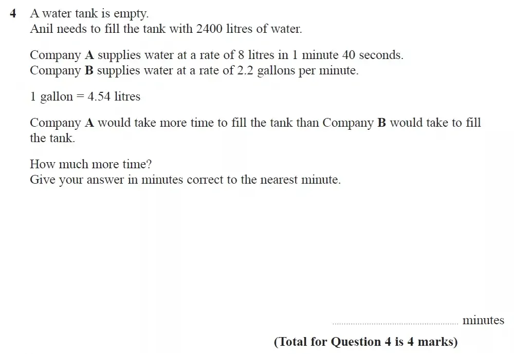 Question 04 - GCSE Edexcel Higher Maths Past Paper 3 (Calculator) - November 2021