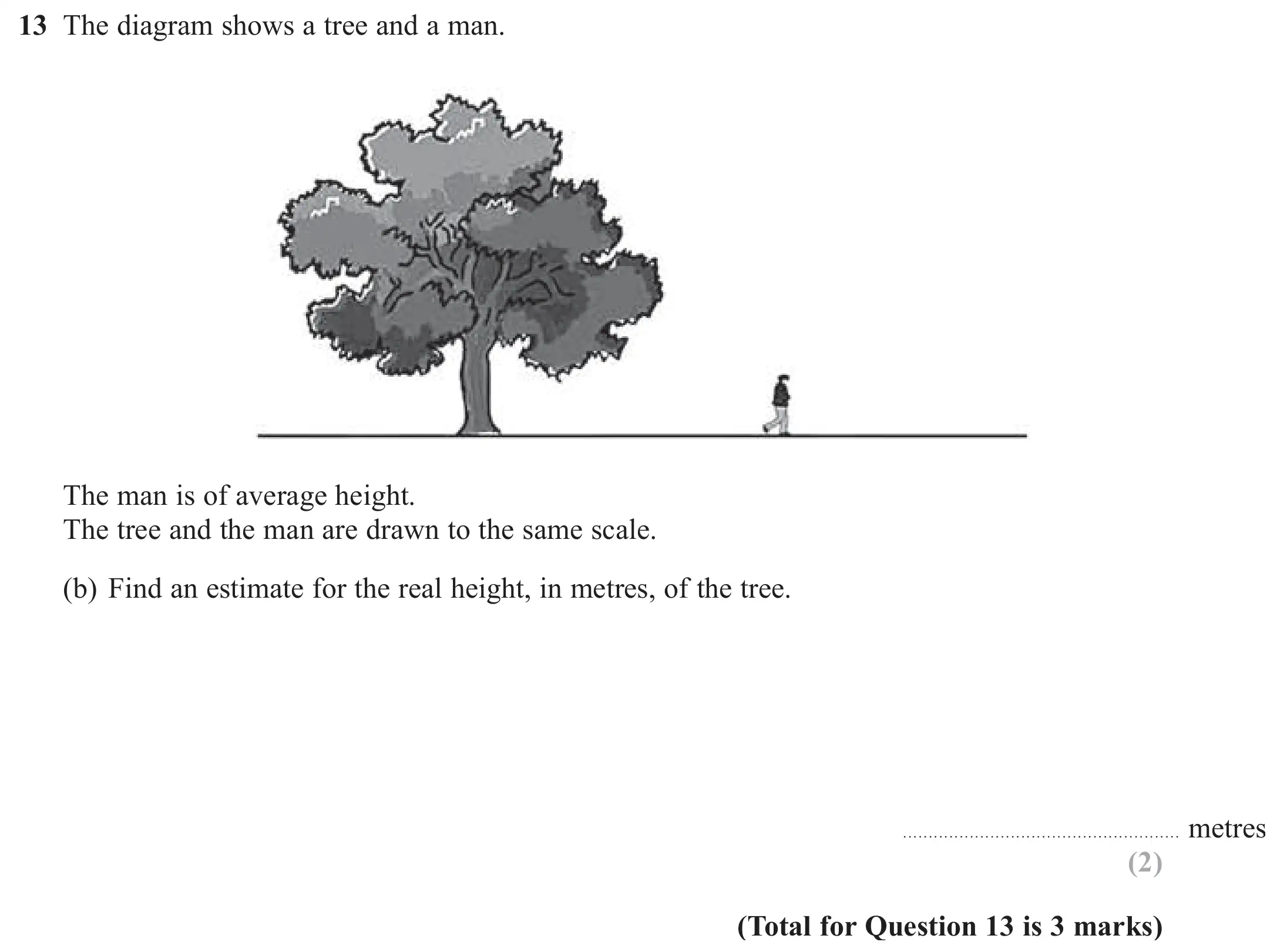 Question 13(b) - GCSE Edexcel Foundation Maths Past Paper 1 (Non-Calculator) - June 2017