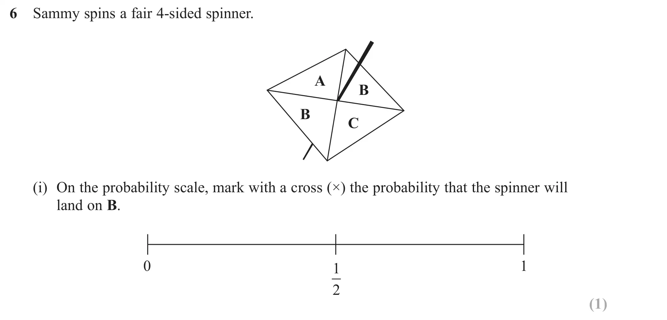 Question 6(i) - GCSE Edexcel Foundation Maths Past Paper 1 (Non-Calculator) - June 2017