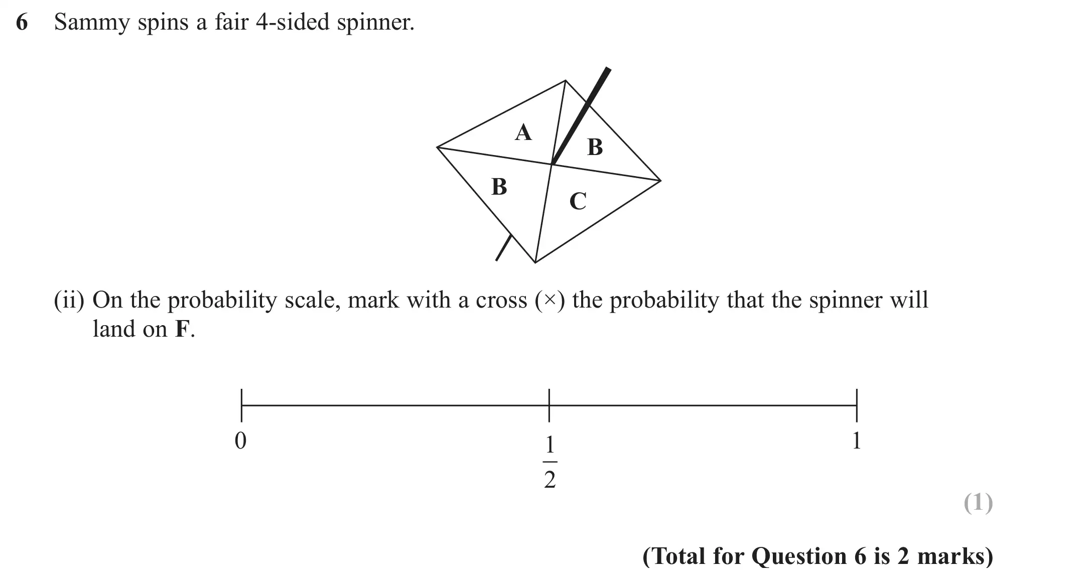 Question 6(ii) - GCSE Edexcel Foundation Maths Past Paper 1 (Non-Calculator) - June 2017