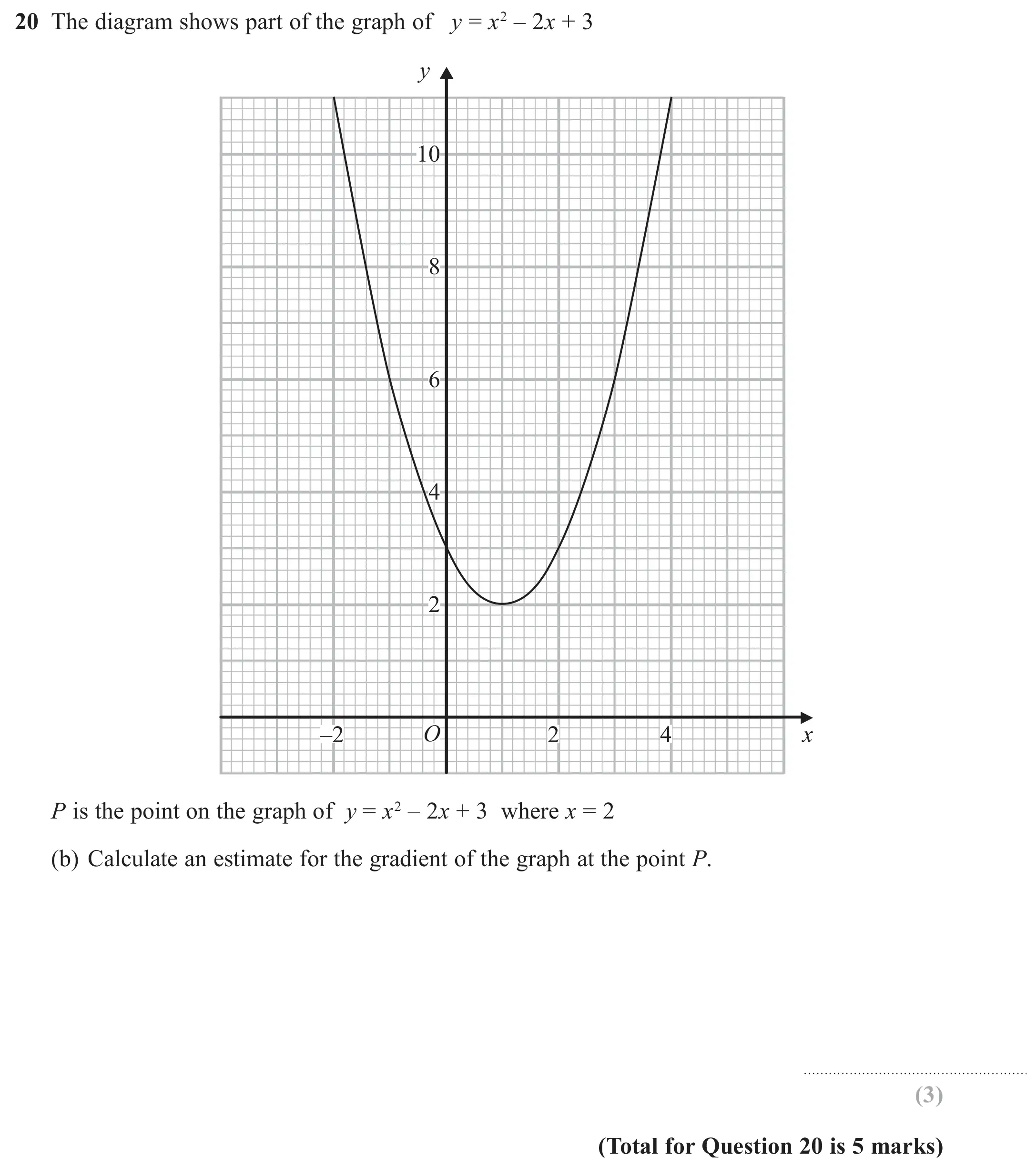 Question 20(b) - GCSE Edexcel Higher Maths Past Paper 2 (Calculator) - June 2017