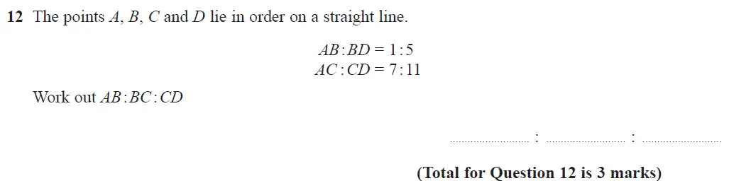 Question 12 - GCSE Edexcel Higher Maths Past Paper 3 (Calculator) - June 2017