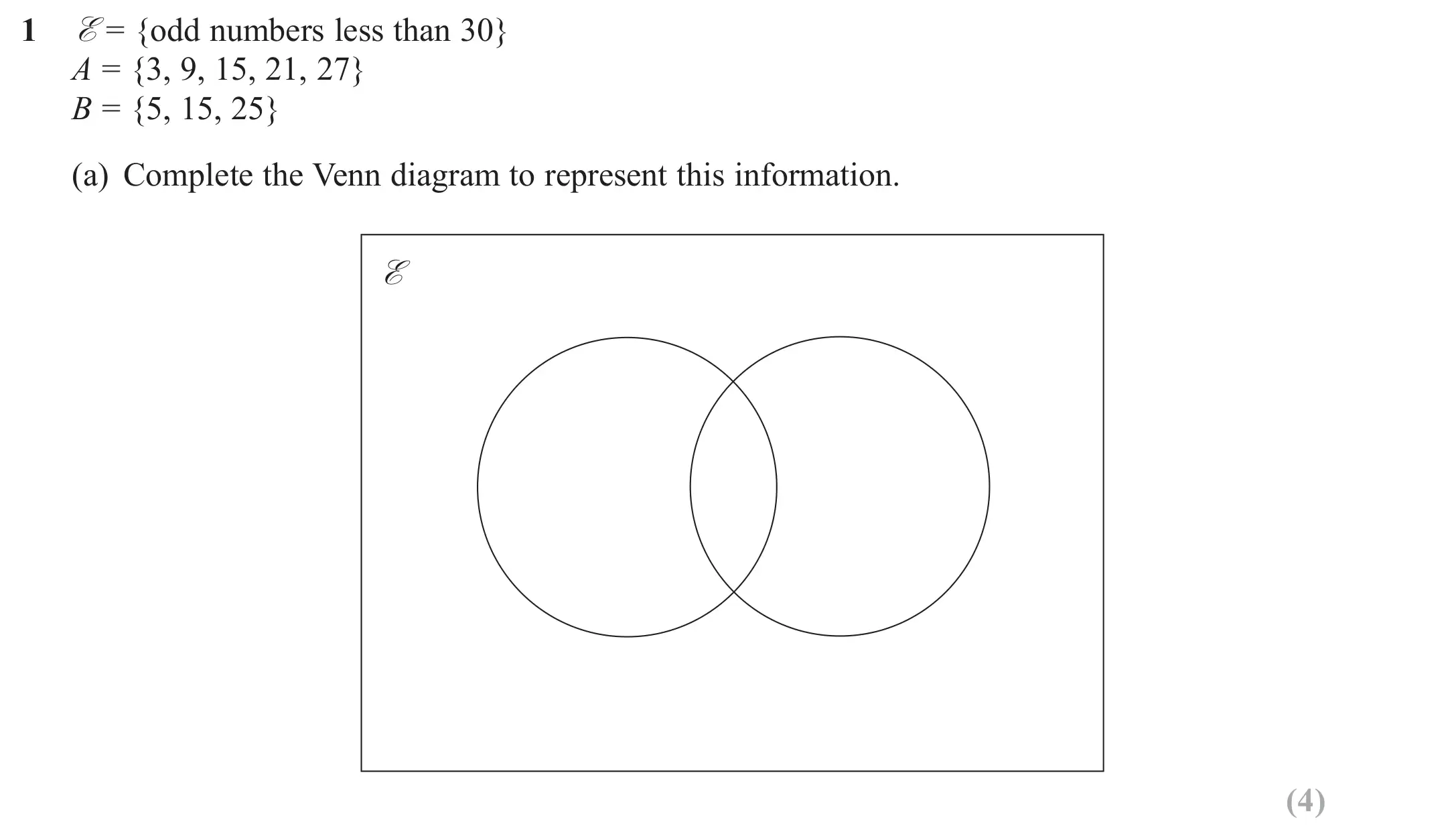 Question 1(a) - GCSE Edexcel Higher Maths Past Paper 3 (Calculator) - June 2017