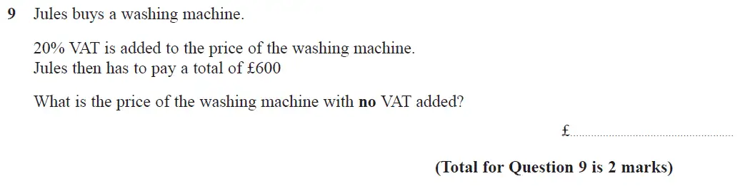 Question 10 - GCSE Edexcel Higher Maths Past Paper 1 (Non-Calculator) - June 2017