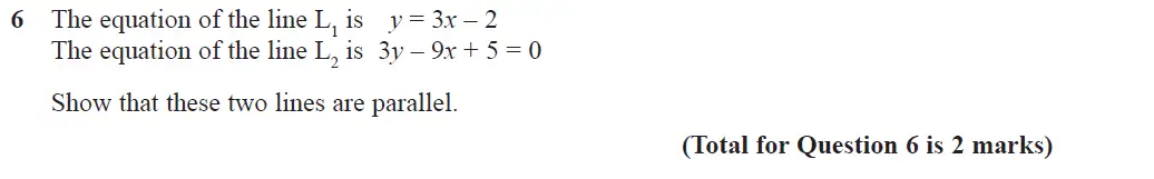 Question 6 - GCSE Edexcel Higher Maths Past Paper 1 (Non-Calculator) - June 2017