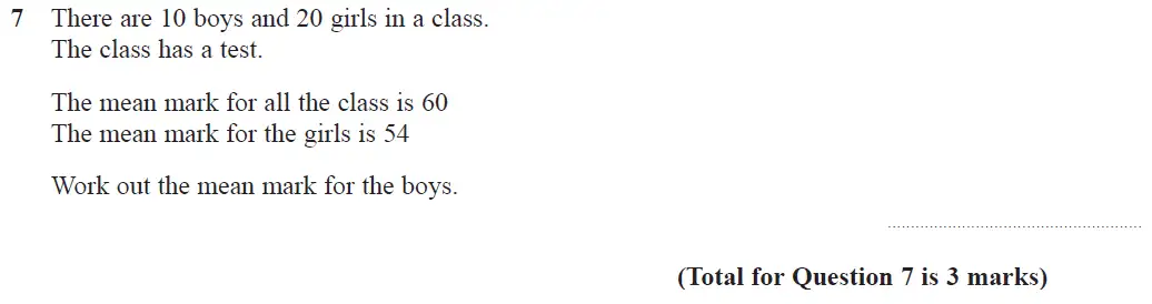 Question 7 - GCSE Edexcel Higher Maths Past Paper 1 (Non-Calculator) - June 2017