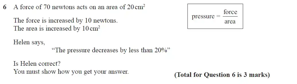 Question 6 - GCSE Edexcel Higher Maths Past Paper 2 (Calculator) - June 2018