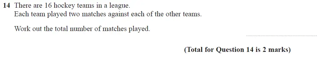 Question 14 - GCSE Edexcel Higher Maths Past Paper 3 (Calculator) - June 2018
