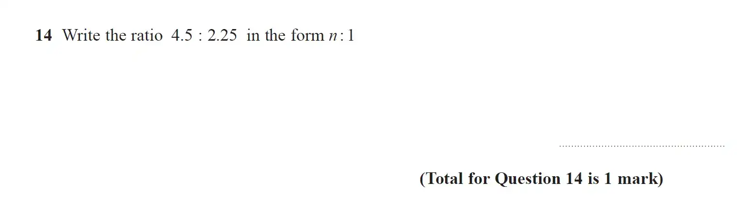 Question 14 - GCSE Edexcel Foundation Maths Past Paper 2 (Calculator) - June 2019
