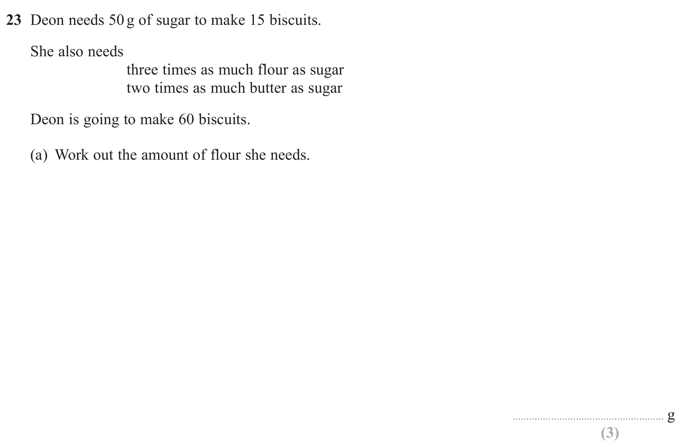 Question 23(a) - GCSE Edexcel Foundation Maths Past Paper 1 (Non-Calculator) - June 2019
