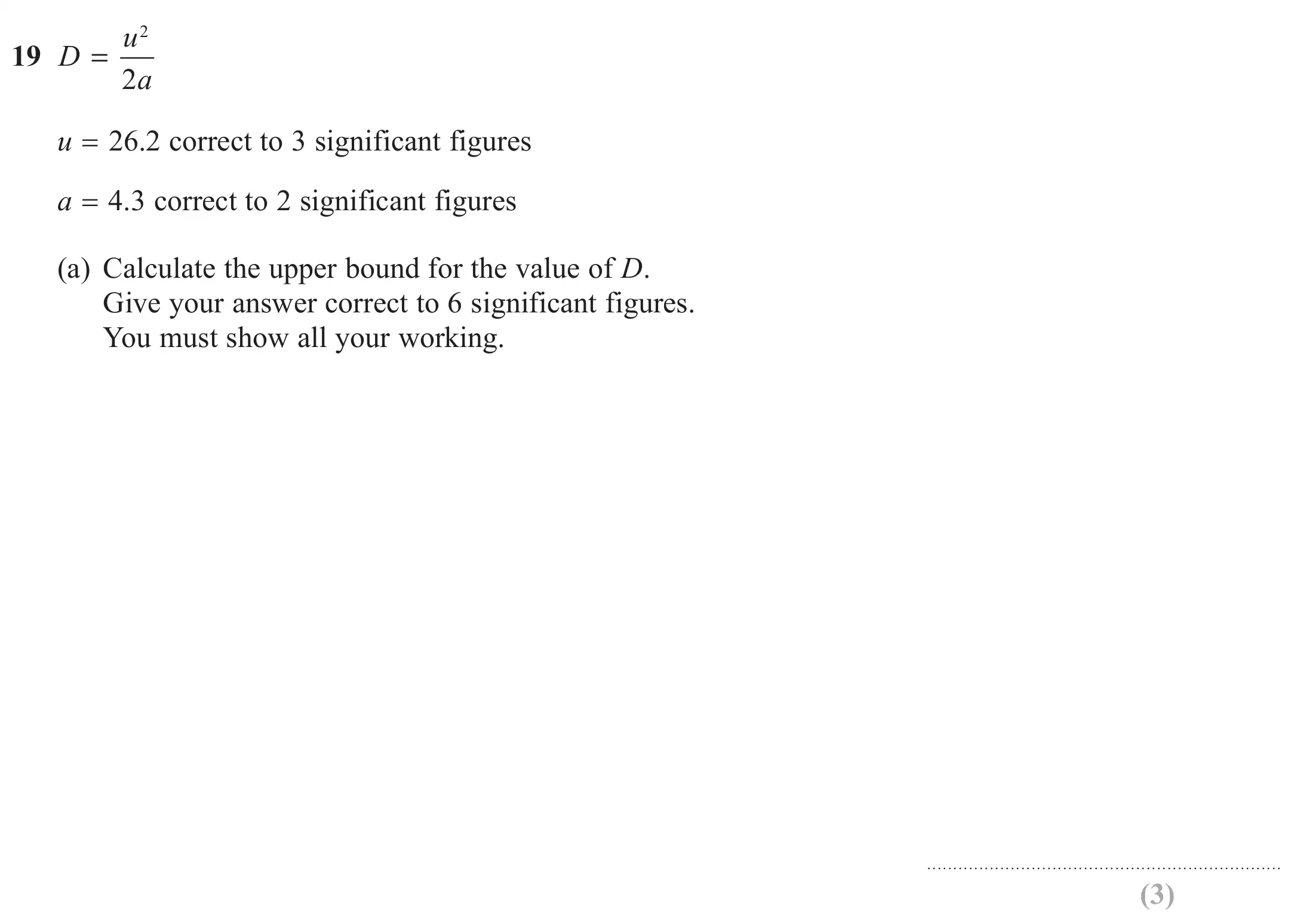 Question 19(a) - GCSE Edexcel Higher Maths Past Paper 3 (Calculator) - June 2019