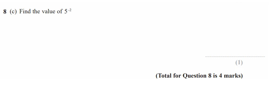 Question 8(c) - GCSE Edexcel Higher Maths Past Paper 1 (Non-Calculator) - June 2019