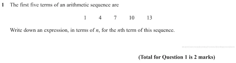 Question 1 - GCSE Edexcel Higher Maths Past Paper 1 (Non-Calculator) - June 2020