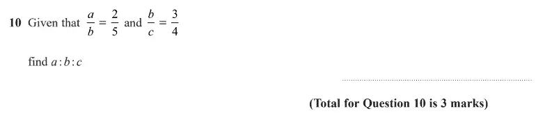 Question 10 - GCSE Edexcel Higher Maths Past Paper 1 (Non-Calculator) - June 2020