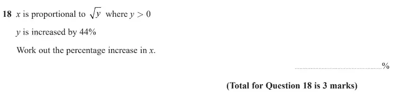 Question 22 - GCSE Edexcel Higher Maths Past Paper 1 (Non-Calculator) - June 2020