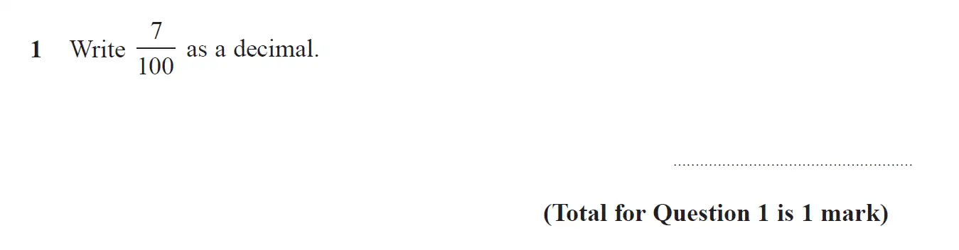 Question 1 - GCSE Edexcel Foundation Maths Past Paper 2 (Calculator) - November 2017