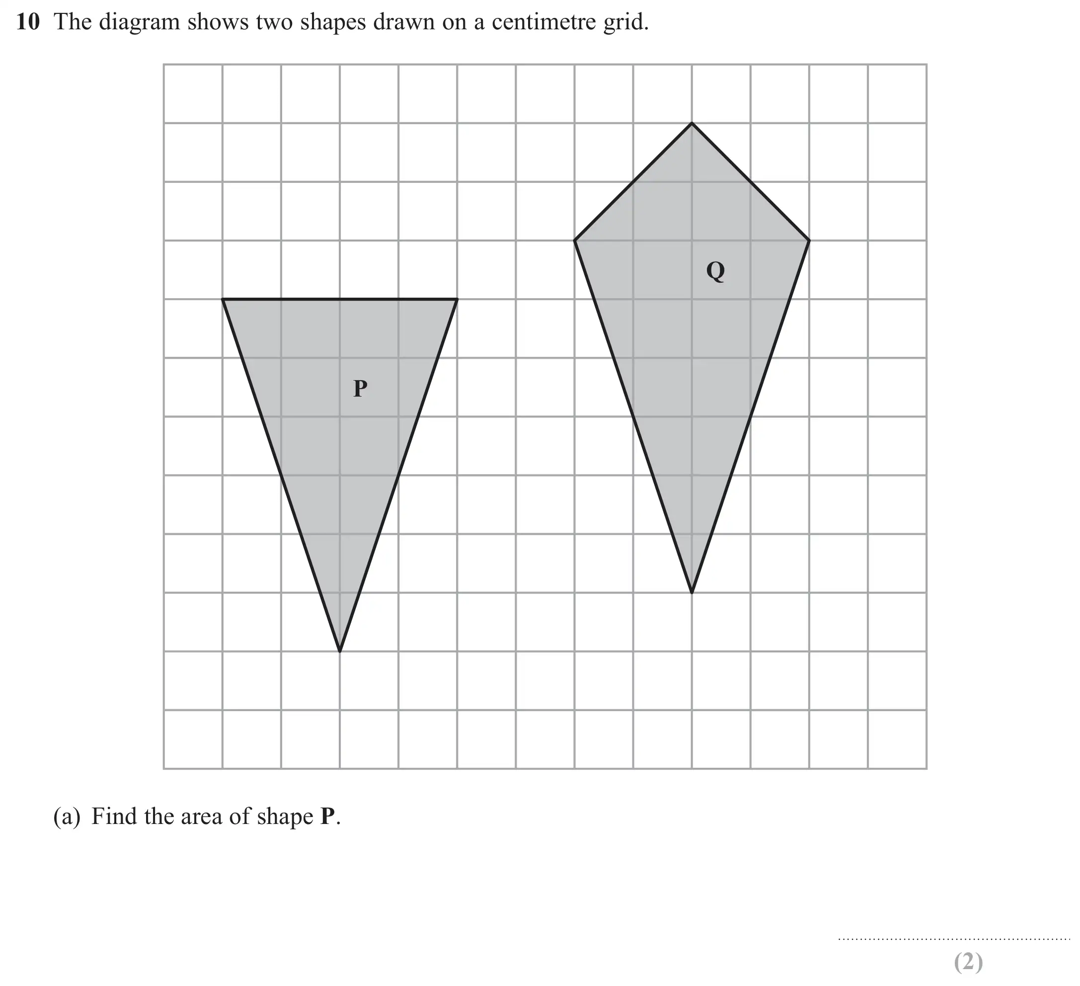 Question 10(a) - GCSE Edexcel Foundation Maths Past Paper 2 (Calculator) - November 2017