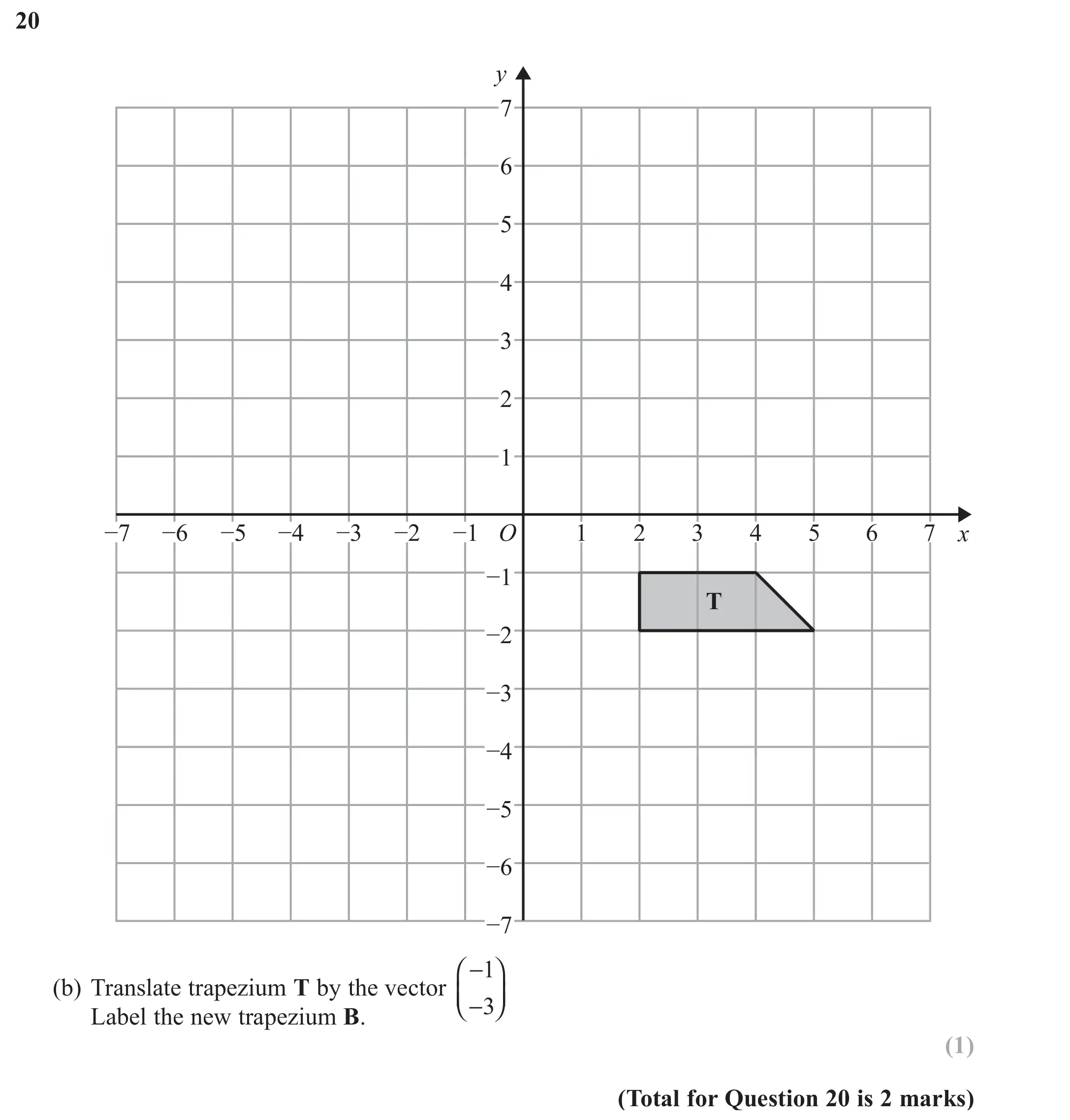 Question 20(b) - GCSE Edexcel Foundation Maths Past Paper 2 (Calculator) - November 2017