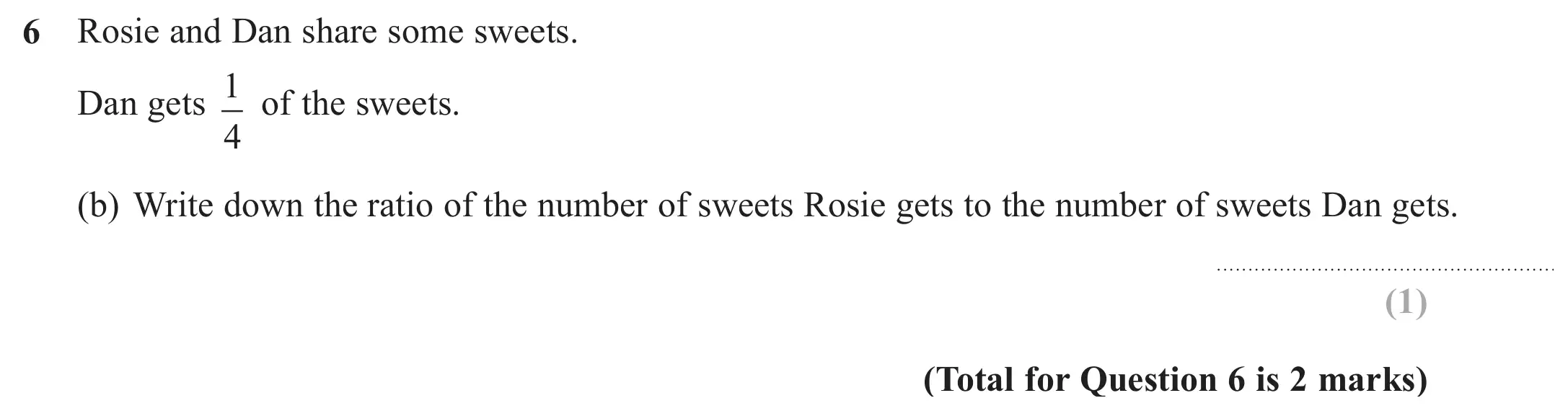 Question 6(b) - GCSE Edexcel Foundation Maths Past Paper 2 (Calculator) - November 2017