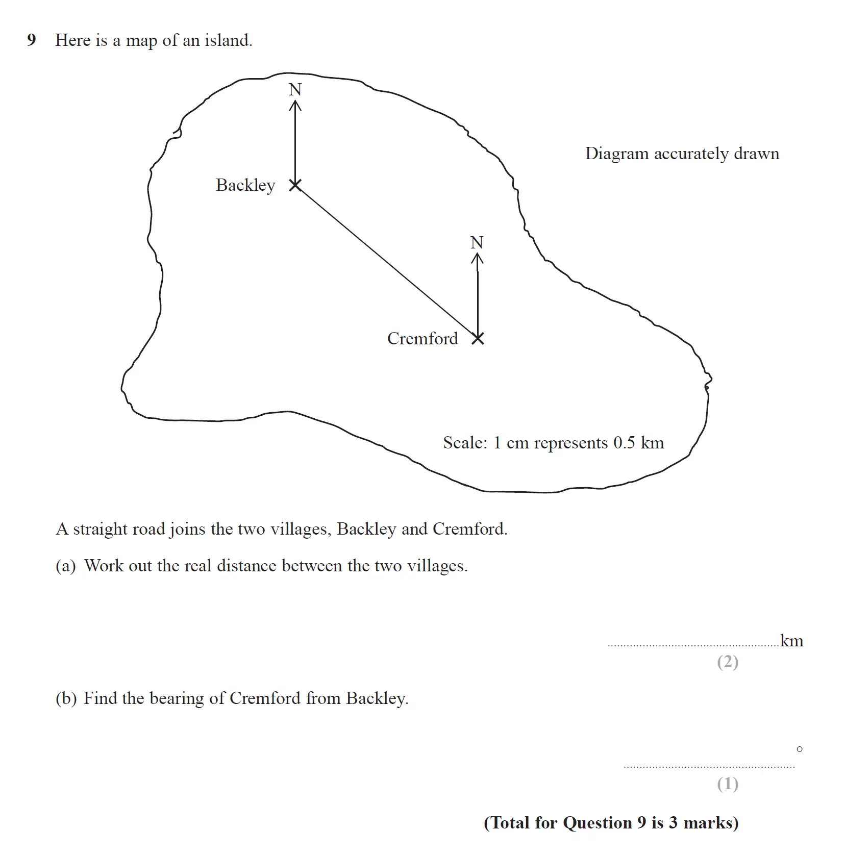 Question 9 - GCSE Edexcel Foundation Maths Past Paper 2 (Calculator) - November 2017