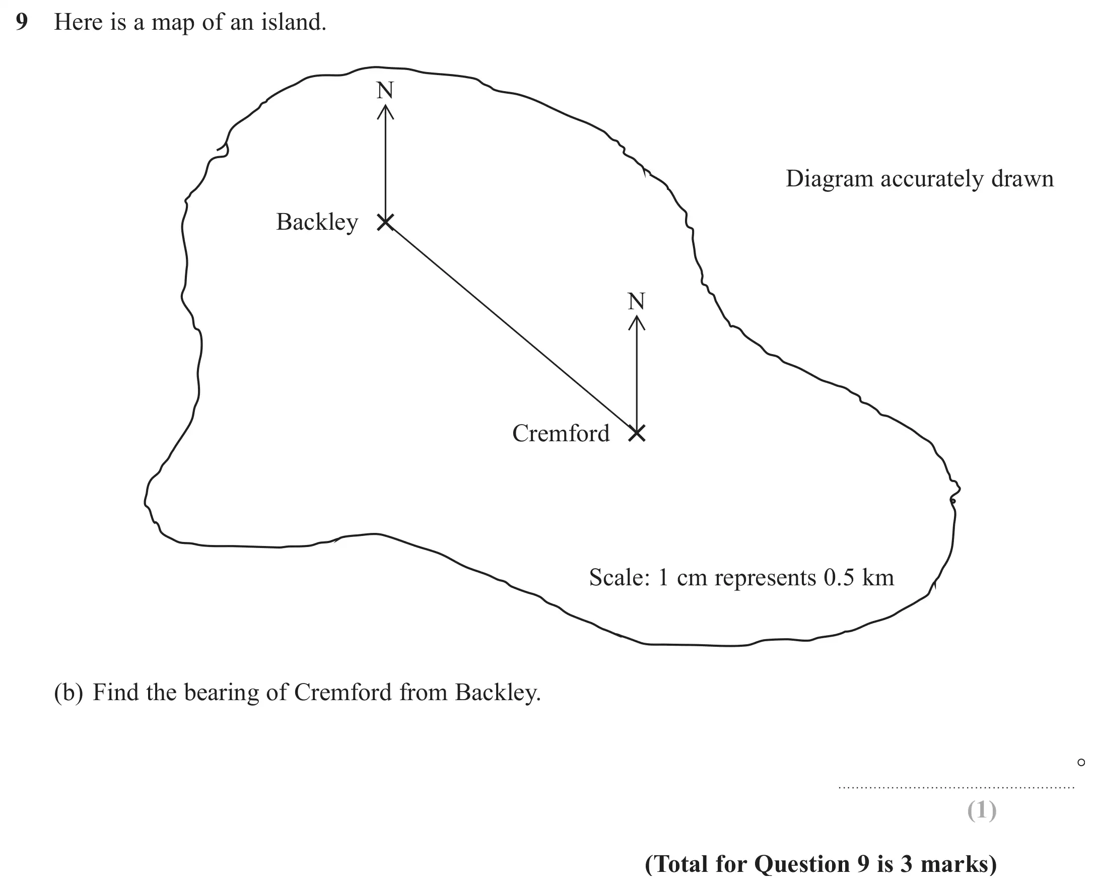 Question 9(b) - GCSE Edexcel Foundation Maths Past Paper 2 (Calculator) - November 2017