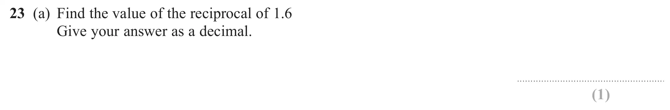 Question 23(a) - GCSE Edexcel Foundation Maths Past Paper 3 (Calculator) - November 2017