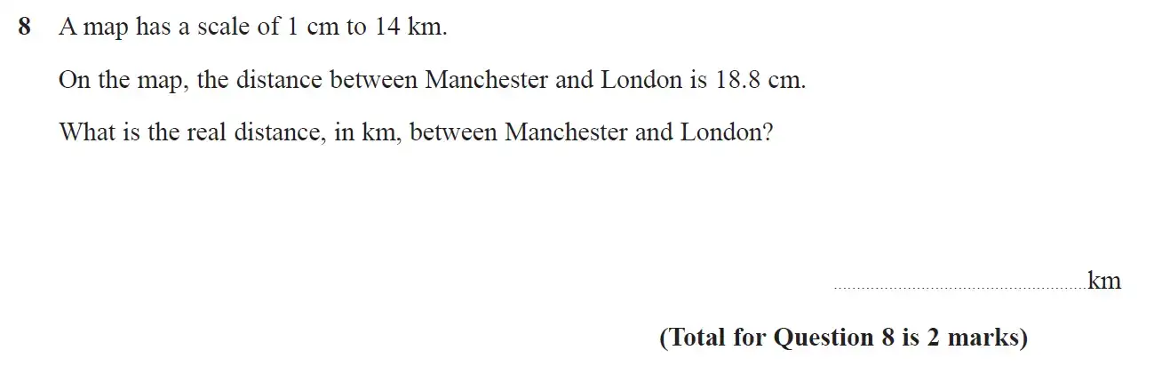 Question 8 - GCSE Edexcel Foundation Maths Past Paper 2 (Calculator) - November 2018