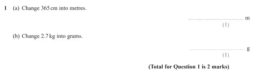 Question 1 - GCSE Edexcel Foundation Maths Past Paper 1 (Non-Calculator) - November 2017